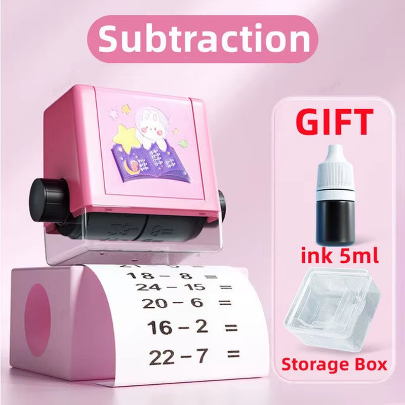 Teaching Stamp 2 in 1Fill in the Blank Roller Reusable Math Roller Stamp Design Digital Stamp within 100 Math Practice