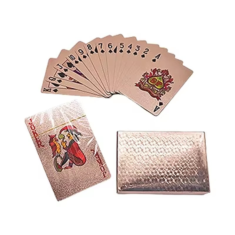 1 Deck Black Plastic Water Proof Poker Cards Glod Silver Playing Cards Home Board Game Family Home Gift Игральные Карты