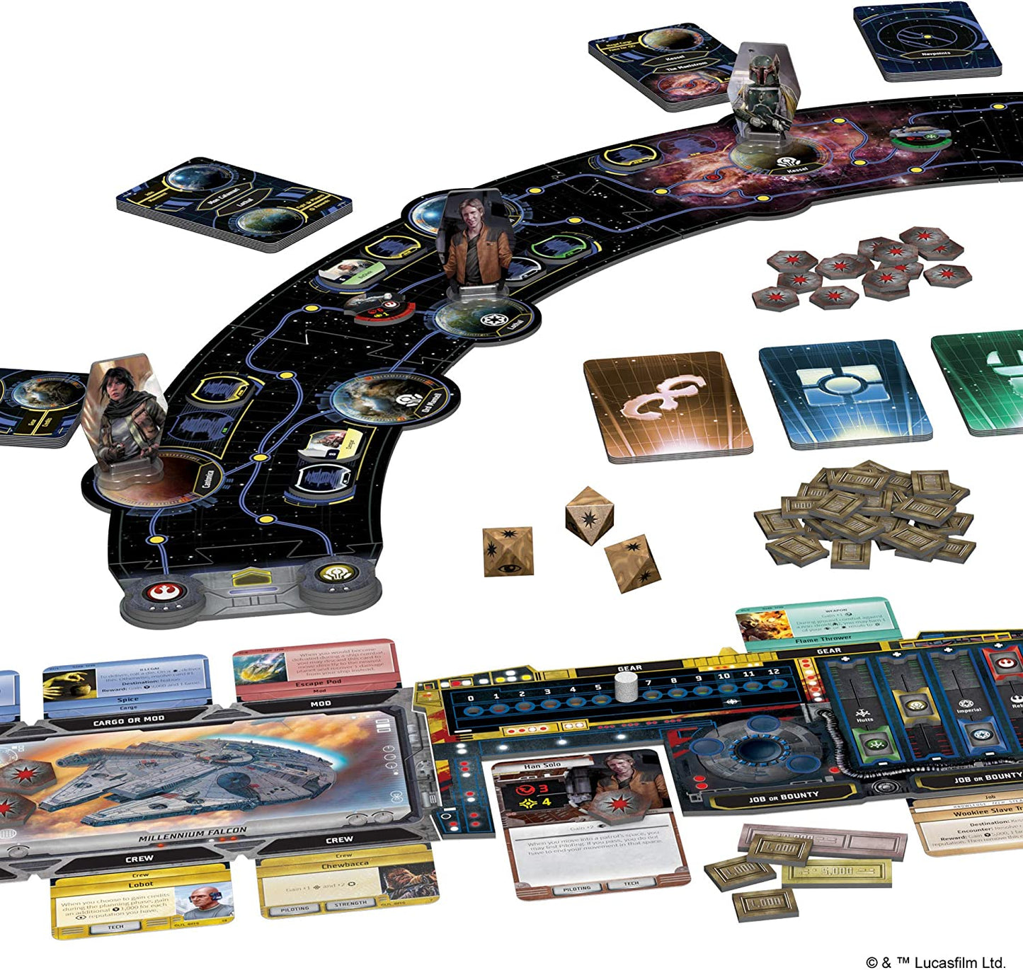 Star Wars Outer Rim Board Game | Strategy Game | Adventure Game for Adults and Teens | Ages 14 and up | 1-4 Players | Average Playtime 3-4 Hours | Made by