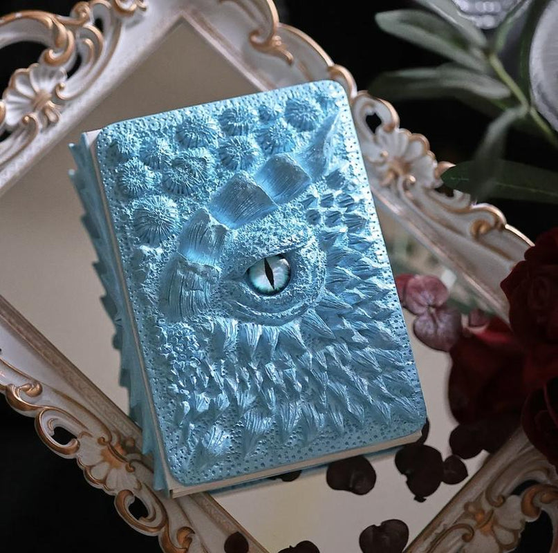 3D Dragon Eye Embossed Dragon Journal Writing Notebook - Handmade Travel Journal Notebook for Dragon Lovers Resin Engraving Notebook Blank Paper