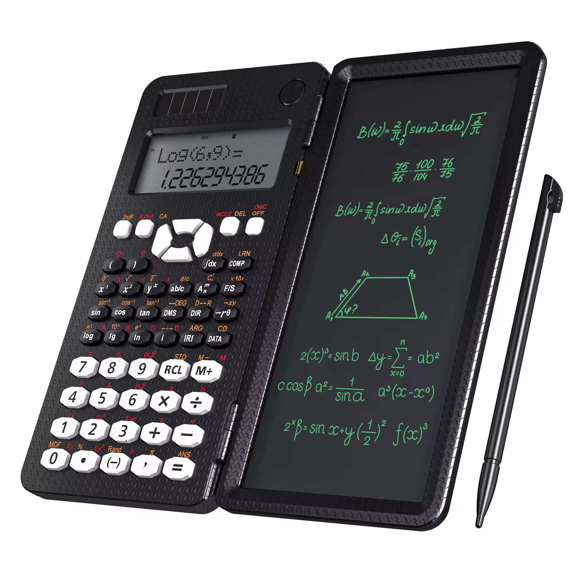 Scientific Calculator with Writing Tablet 991MS 349 Functions Engineering Financial Calculator for School Students Office Solar