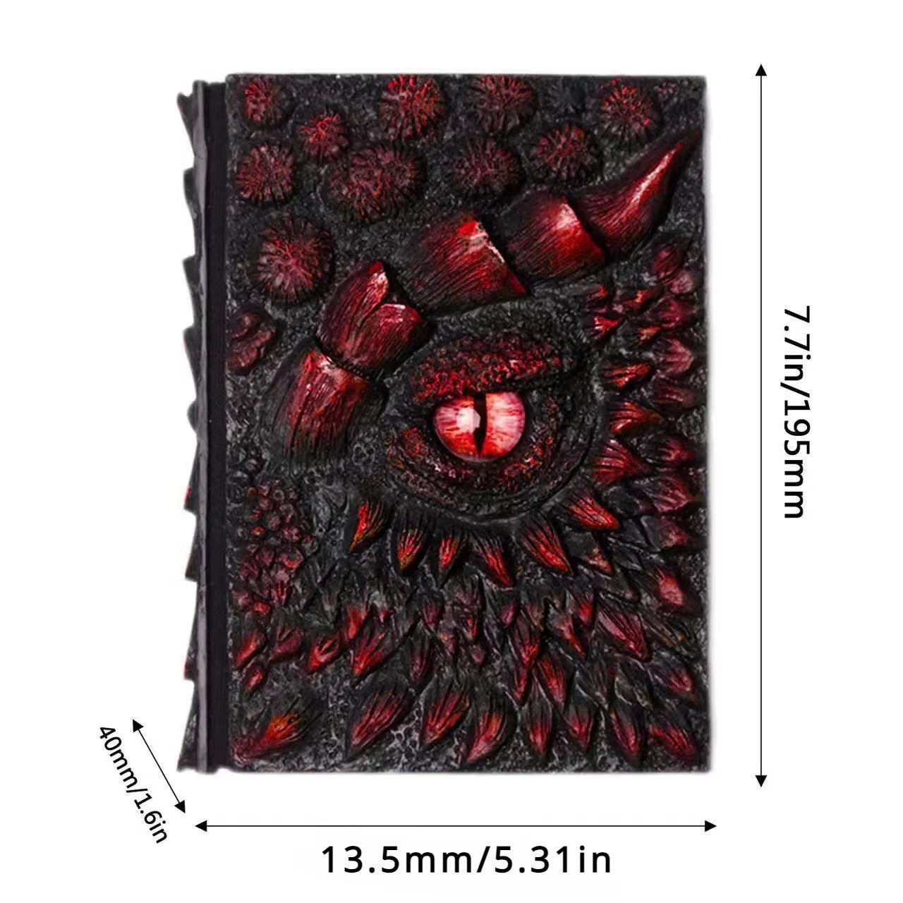 Fashion Vintage Dragon Embossed Resin Cover Travel Diary Notebook Travel Journal A5-Note Book Art 3D Relief Diary Book 1Pcs