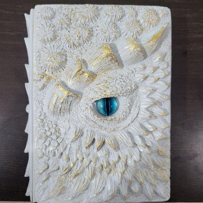 3D Dragon Eye Embossed Dragon Journal Writing Notebook - Handmade Travel Journal Notebook for Dragon Lovers Resin Engraving Notebook Blank Paper