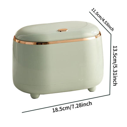 Mini Trash Can with Lid, 1 Count Modern Desktop Press Type Trash Bin, Mini Waste Bin for Home Office