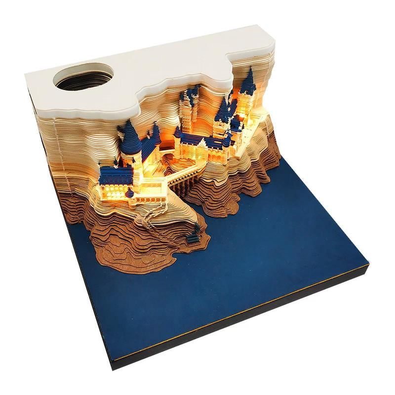 Newest 2025 Harry Potter Hogwarts Castle 3D Memo Weekly Note Calendar with Upgraded Packing, Collection a Gift for Your Friends