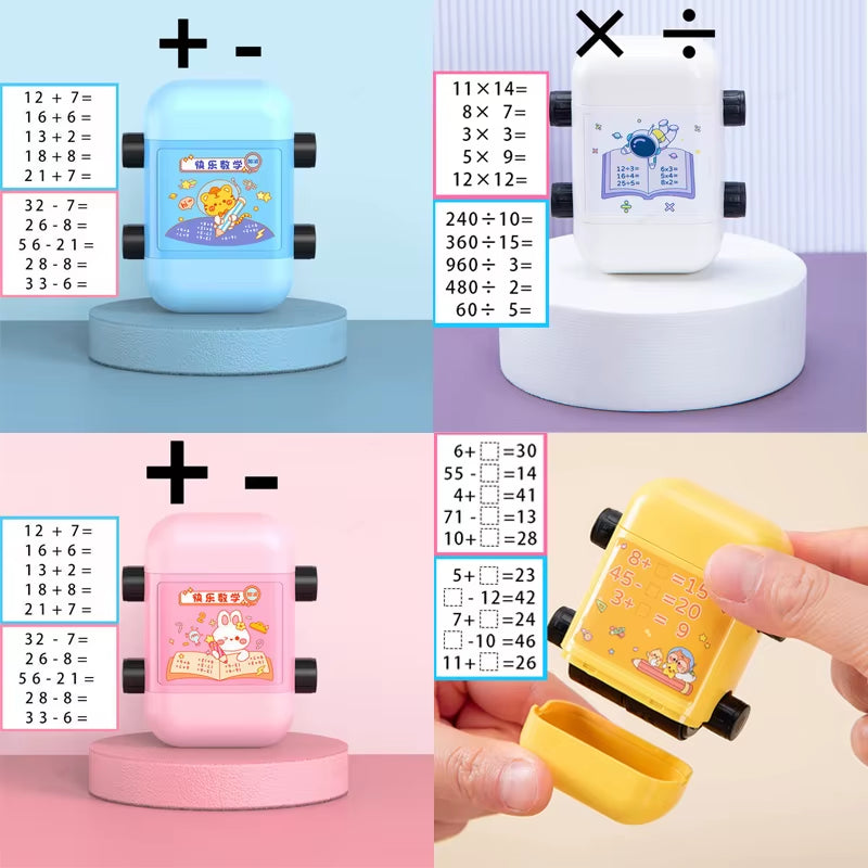 Teaching Stamp 2 in 1Fill in the Blank Roller Reusable Math Roller Stamp Design Digital Stamp within 100 Math Practice