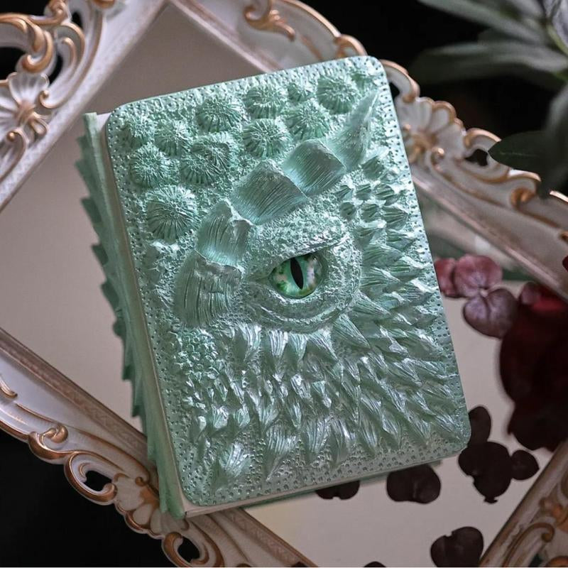 3D Dragon Eye Embossed Dragon Journal Writing Notebook - Handmade Travel Journal Notebook for Dragon Lovers Resin Engraving Notebook Blank Paper