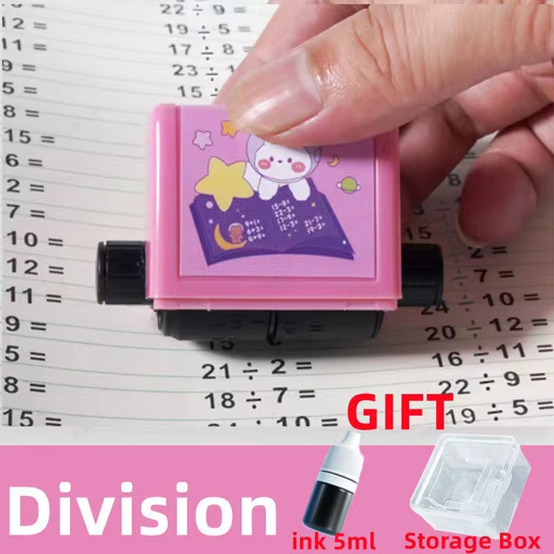 Teaching Stamp 2 in 1Fill in the Blank Roller Reusable Math Roller Stamp Design Digital Stamp within 100 Math Practice