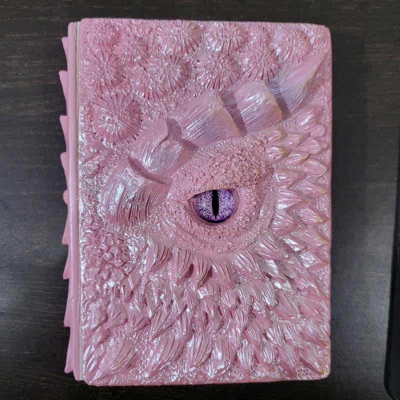 3D Dragon Eye Embossed Dragon Journal Writing Notebook - Handmade Travel Journal Notebook for Dragon Lovers Resin Engraving Notebook Blank Paper