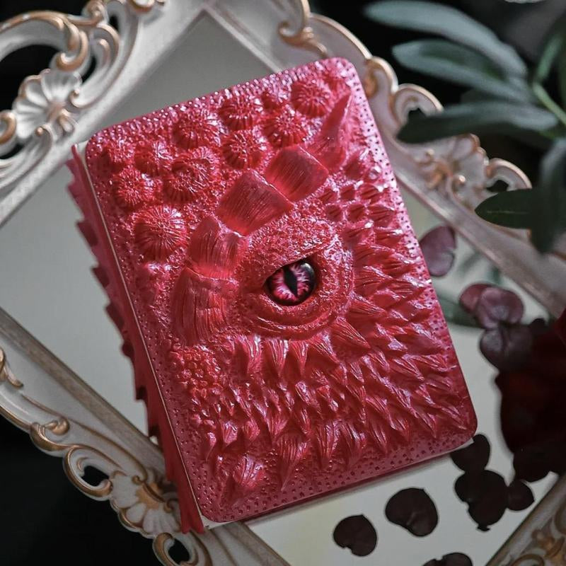 3D Dragon Eye Embossed Dragon Journal Writing Notebook - Handmade Travel Journal Notebook for Dragon Lovers Resin Engraving Notebook Blank Paper