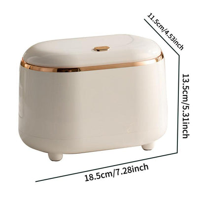 Mini Trash Can with Lid, 1 Count Modern Desktop Press Type Trash Bin, Mini Waste Bin for Home Office