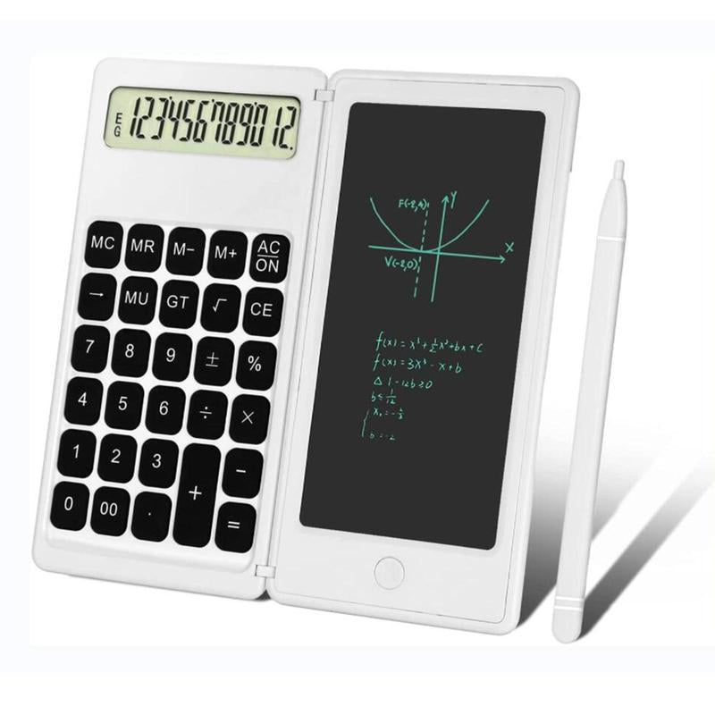 Folding Calculator with Writing Board, 1 Count Portable Scientific Calculator, Educational Supplies for Student, Back to School Essentials